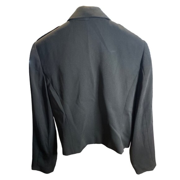 Neiman Marcus Black Gold Button Nautical Fitted Jacket Sz 8 - Picture 2 of 10